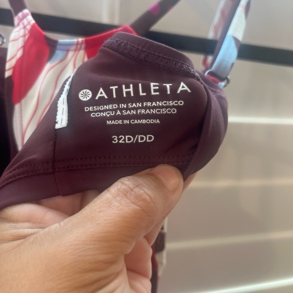 Athleta Burgundy and White Tankini Set - Picture 7 of 7